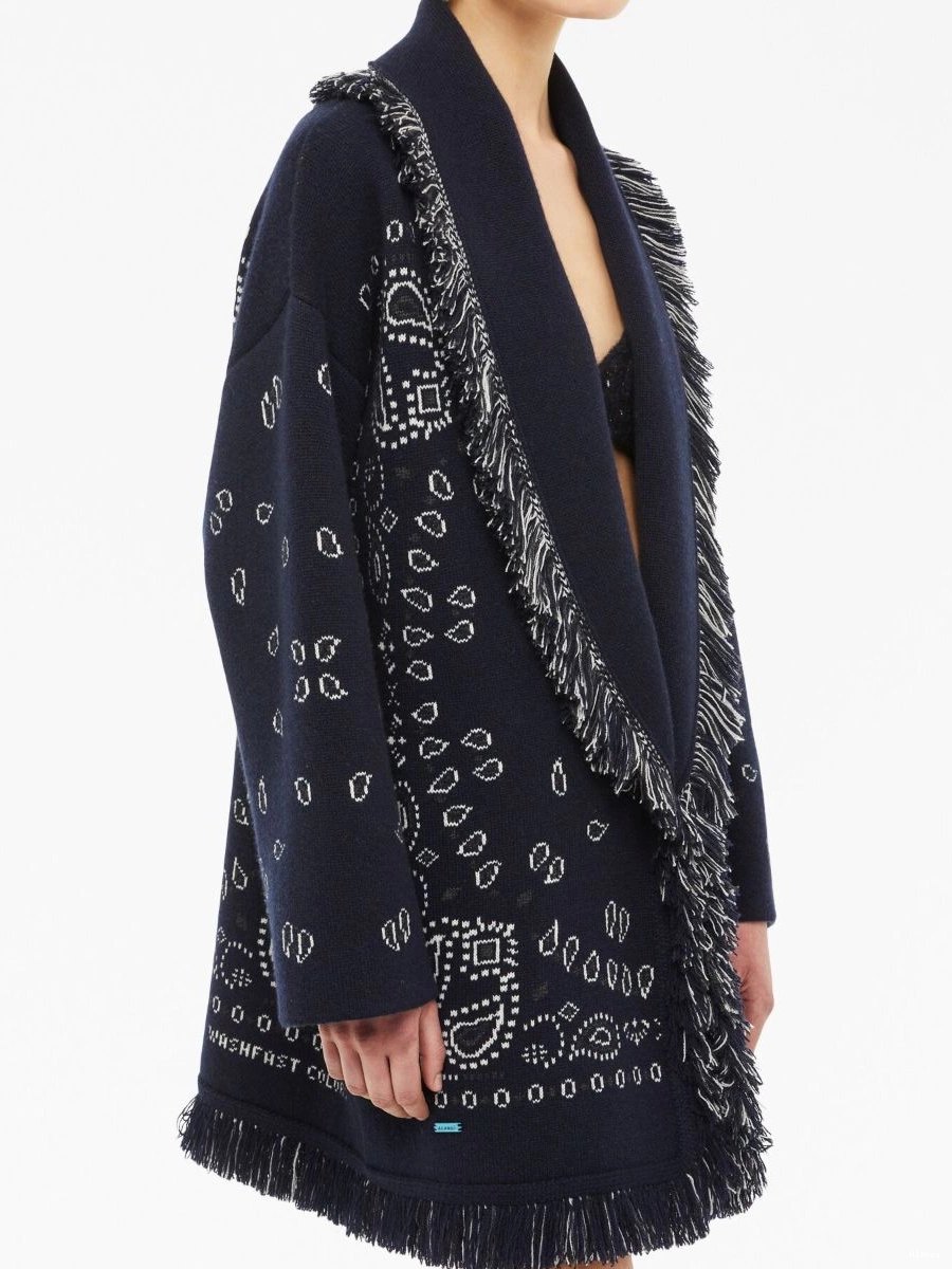 Affordable cashmere cardigan Women jacquard Alanui Bandana 0730